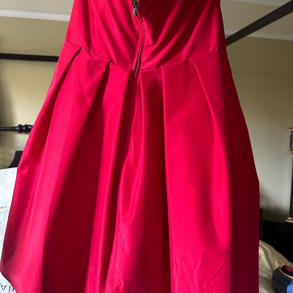 Jill Stuart beautiful cocktail dress. Red with peach/pink underskirt tulle.